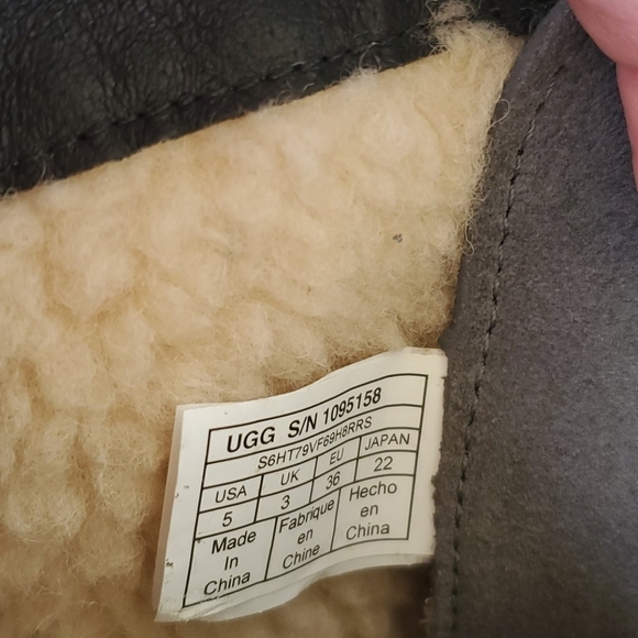 Womens Uggs Brystyl Tall Black/Gray Boot Sz 5 - Picture 11 of 11